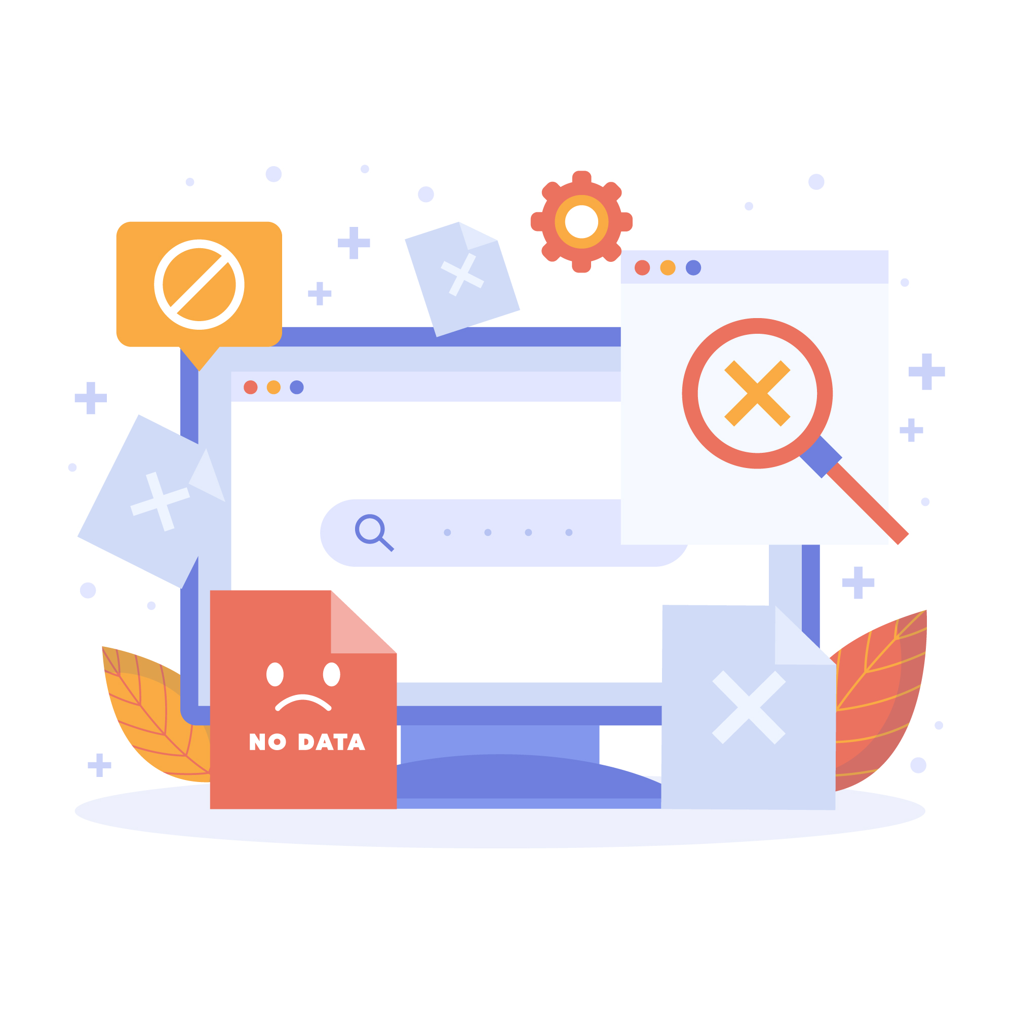 Flat Design No Data Illustration